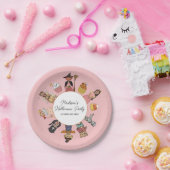 Zoet en Spooky Roze Halloween Kostuum Party Papieren Bordje (Feest)