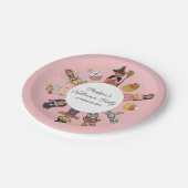 Zoet en Spooky Roze Halloween Kostuum Party Papieren Bordje (Gekanteld)