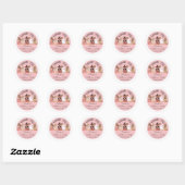 Zoet en Spooky Roze Halloween Kostuum Party Ronde Sticker (Vel)