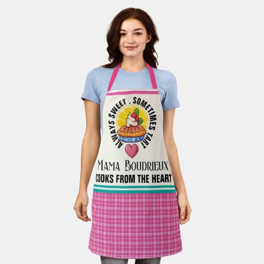 Zoet en Tart uit het Hart Schort (Gedragen)
