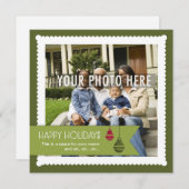 Zoet en vierkant: Aangepaste Photo Holiday Card 2 Feestdagenkaart (Voorkant / Achterkant)