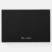 Zoet en Whimsical Zwart | Bruiloft Gastenboek (Achterkant)