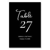 Zoet en Whimsical Zwart | Bruiloft Kaart (Voorkant)