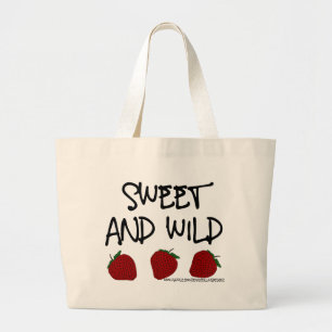 Zoet en wild grote tote bag