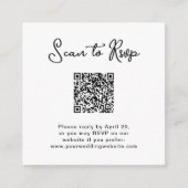 Zoet en Wispelturig | RSVP met QR-code Informatiekaartje (Voorkant)