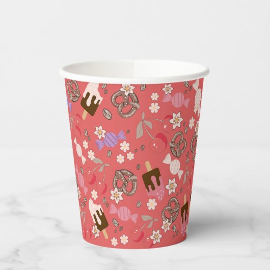 Zoet en zout Baby shower Rood Papieren Bekers