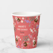 Zoet en zout Baby shower Rood Papieren Bekers (Voorkant)