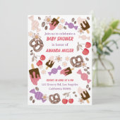 Zoet en zout Baby shower trakteert wit Kaart (Staand voorkant)