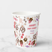 Zoet en zout Baby shower Wit Papieren Bekers (Achterkant)