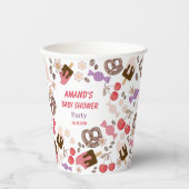 Zoet en zout Baby shower Wit Papieren Bekers (Voorkant)