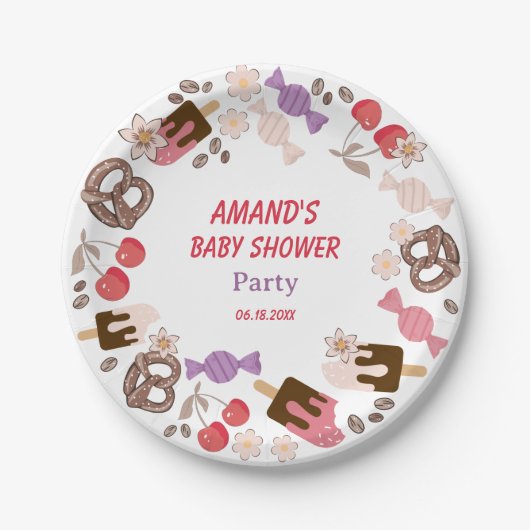 Zoet en zout Baby shower Witboek Bord (Voorkant)