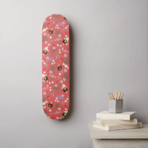 Zoet en zout behandelt rood patroon persoonlijk skateboard