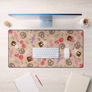 Zoet en zout Treats Beige Patroon Bureaumat