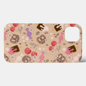 Zoet en zout Treats Beige Patroon Case-Mate iPhone Case (Achterkant (horizontaal))