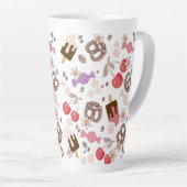 Zoet en zout Treats Patroon Meisjes Latte Mok (Rechterhoek)