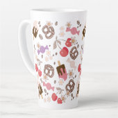 Zoet en zout Treats Patroon Meisjes Latte Mok (Linkerhoek)