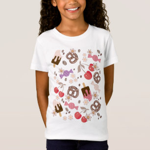 Zoet en zout Treats Patroon Meisjes T-shirt