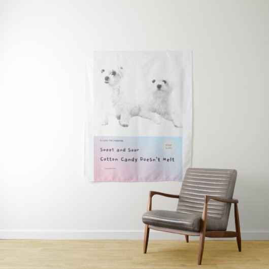 Zoet en zuur Snoep smelt niet Wandkleed (In situ)