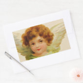 Zoet engelengezicht rechthoekige sticker (Envelop)