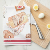 Zoet gebakken gebak  theedoek (Quarter Fold)