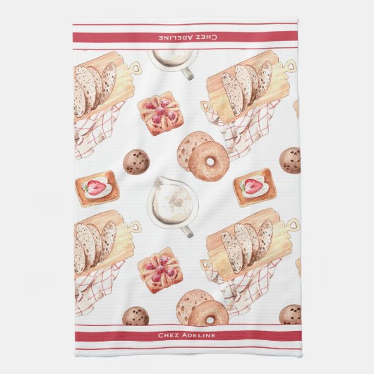 Zoet gebakken gebak  theedoek (Verticaal)