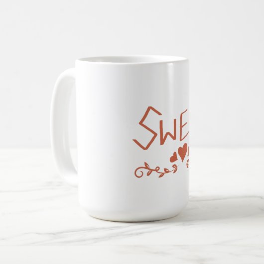 Zoet geciteerd koffiemok (Voorkant links)