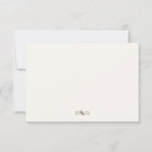 Zoet geschilderd konijn in bloemen bedankkaart (Achterkant)