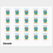 Zoet Gevlekt Monster Vierkante Sticker (Vel)