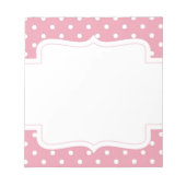 Zoet Girly Pink Dot Patroon Notitieblok (Voorkant)