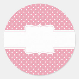Zoet Girly Pink Dot Patroon Ronde Sticker