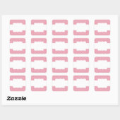 Zoet Girly Pink Dot Patroon Vierkante Sticker (Vel)