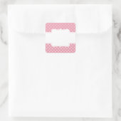 Zoet Girly Pink Dot Patroon Vierkante Sticker (Tas)