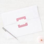 Zoet Girly Pink Dot Patroon Vierkante Sticker (Envelop)