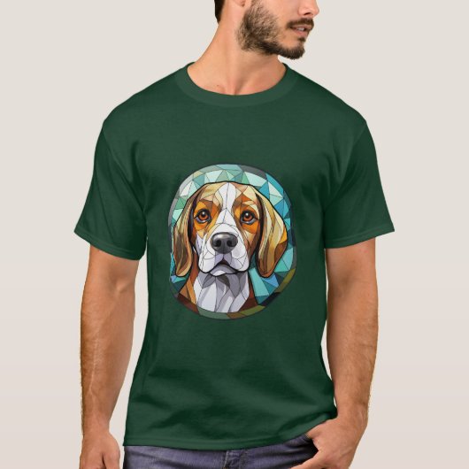 Zoet Glas in lood Beagle Hound Dog T-shirt (Voorkant)