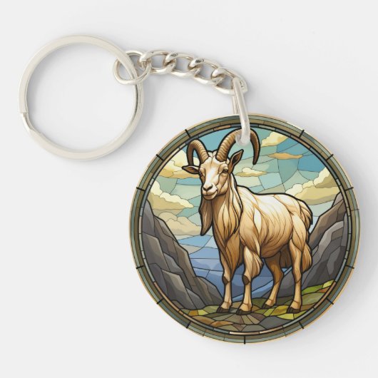 Zoet Glas in lood Billy Goat Sleutelhanger (Voorkant)