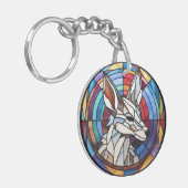 Zoet Glas in lood Coyote Sleutelhanger (Voorkant Links)