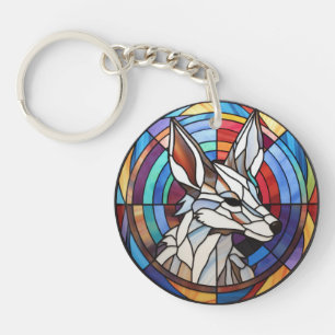 Zoet Glas in lood Coyote Sleutelhanger
