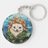 Zoet Glas in lood egel Sleutelhanger (Achterkant)