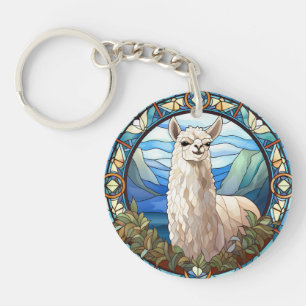 Zoet Glas in lood Llama Sleutelhanger