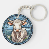 Zoet Glas in lood Rundvee Koe Sleutelhanger (Achterkant)