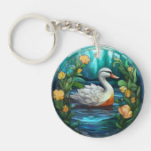 Zoet Glas in lood Wilde Eenden Sleutelhanger (Voorkant)