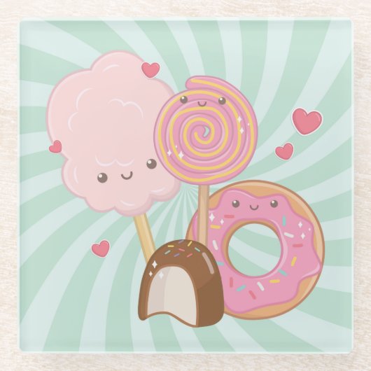 zoet glazen onderzetter (Voorkant)