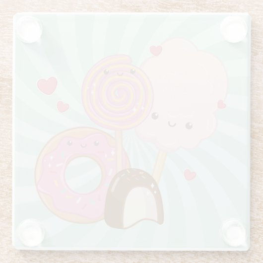 zoet glazen onderzetter (Achterkant)