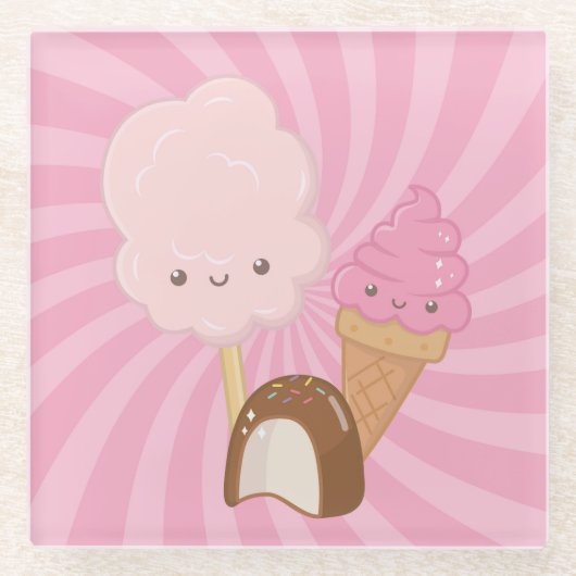 zoet glazen onderzetter (Voorkant)