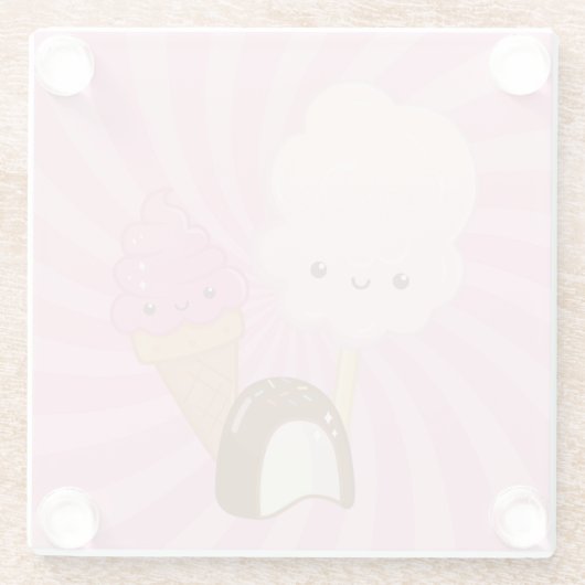 zoet glazen onderzetter (Achterkant)