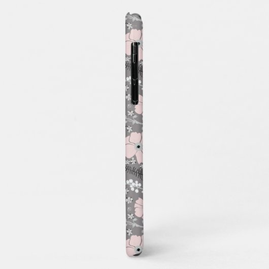 Zoet grijs roze wit patroon bloemen Case-Mate iPhone case (Achterkant/links)