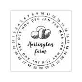 Zoet  handgetekende eitjes rond familie Boerderij Zelfinktende Stempel (Design)