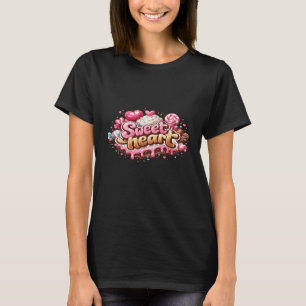 Zoet Hart Cute Candy Grafisch T-shirt voor Vrouwen
