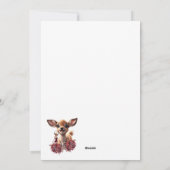 Zoet hert en schattige elfen feestdagenkaart (Achterkant)