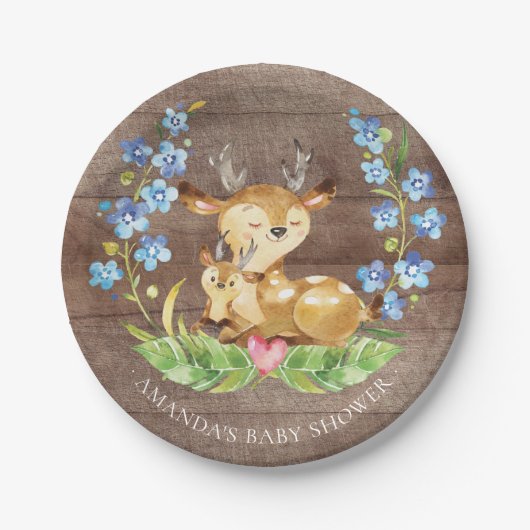 Zoet Herten Baby shower 7" Bord (Voorkant)